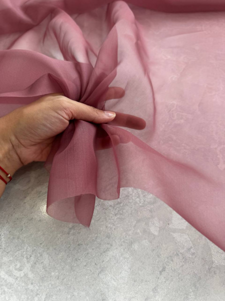 Шелковая органза ALTA MODA в цвете разбавленного бургунди