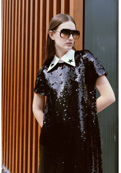 Роскошные пайетки ELIE SAAB на трикотажной основе